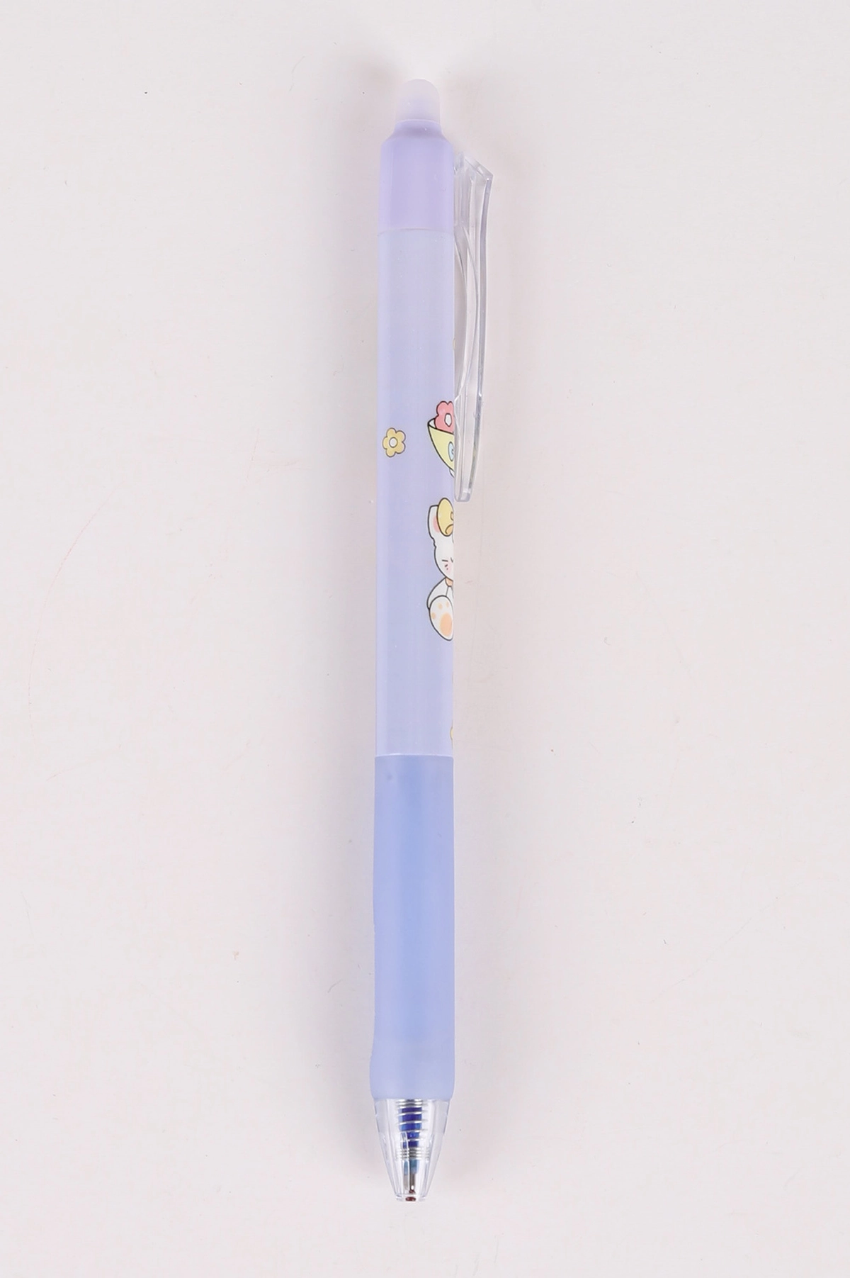 Lila Sevimli Karakterli Arkası Silgili Silinebilir Mavi Tükenmez Kalem 0.5 mm 474251