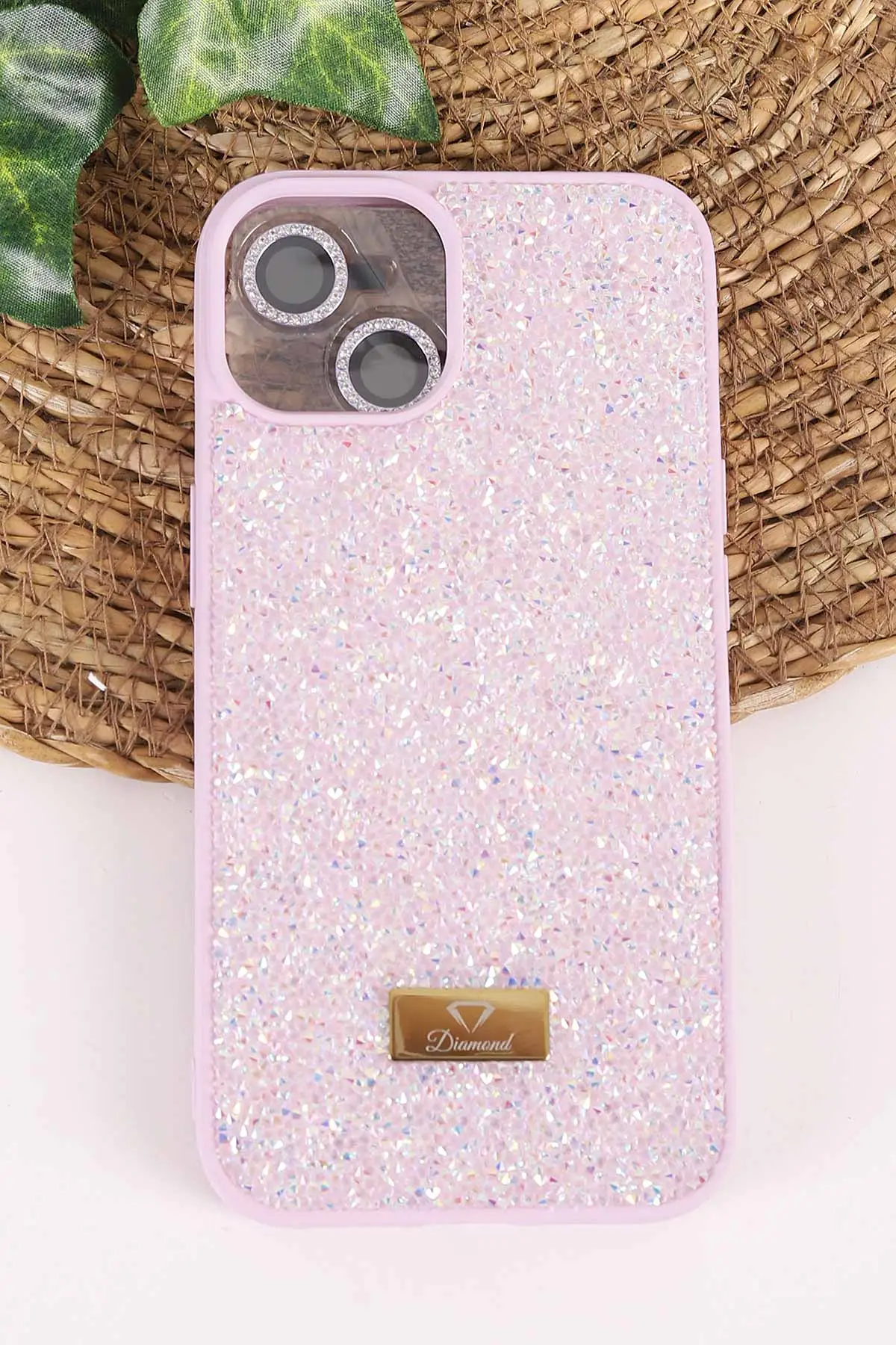 Lila TeknoCase İPhone 13 Uyumlu Ella Diamond Case Serisi Lens Hediyeli Sert Silikon Telefon Kılıfı 457730