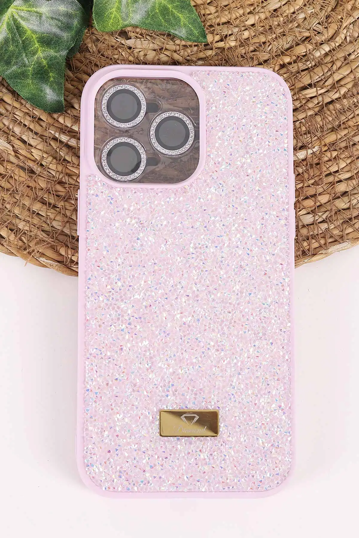 Lila TeknoCase İPhone 14 Pro Max Uyumlu Ella Diamond Case Serisi Lens Hediyeli Sert Silikon Telefon Kılıfı 457740