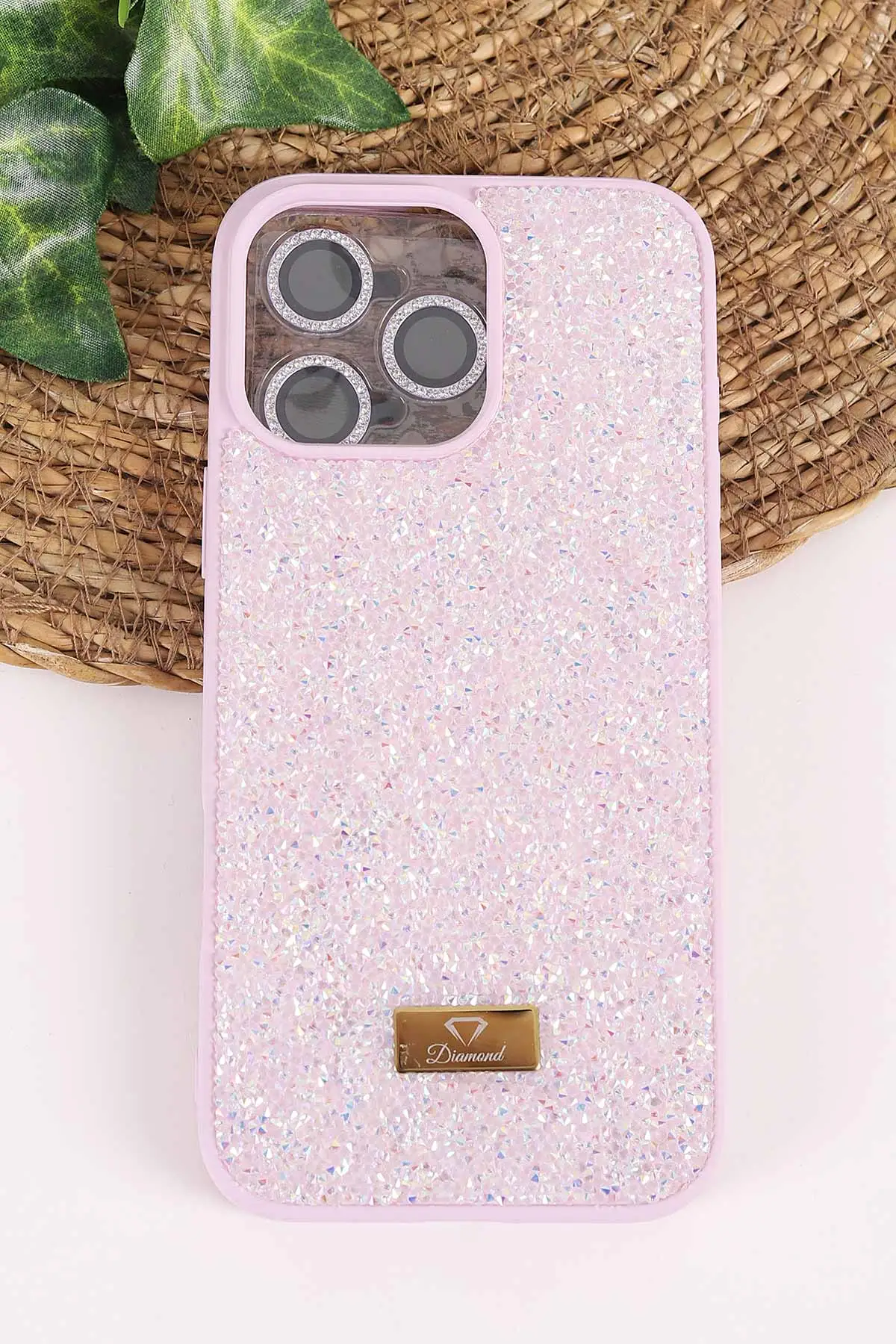 Lila TeknoCase İPhone 16 Pro Max Uyumlu Ella Diamond Case Serisi Lens Hediyeli Sert Silikon Telefon Kılıfı 457822