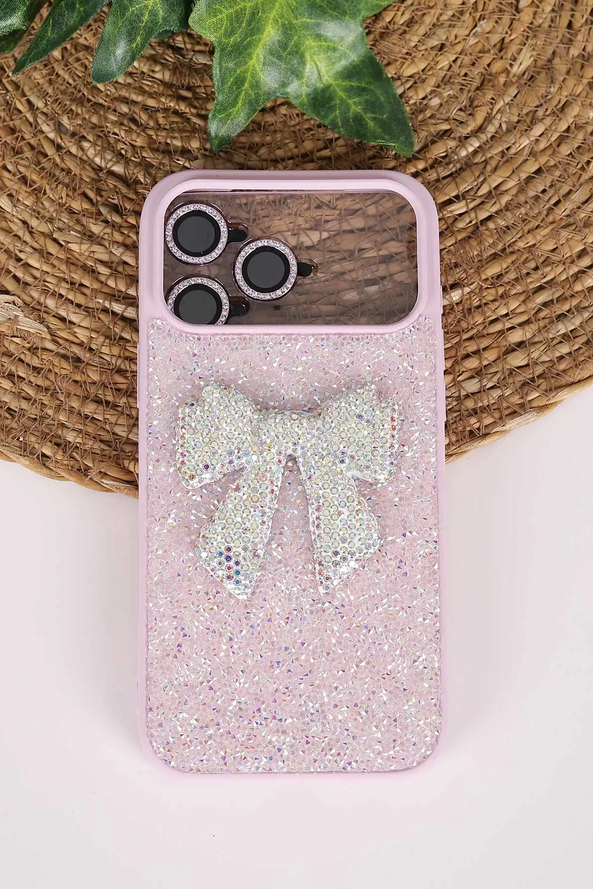 Lila TeknoCase İPhone 17 Pro Max Uyumlu Nelly Diamond Serisi Taşlı Lens Hediyeli Sert Silikon Telefon Kılıfı 480972