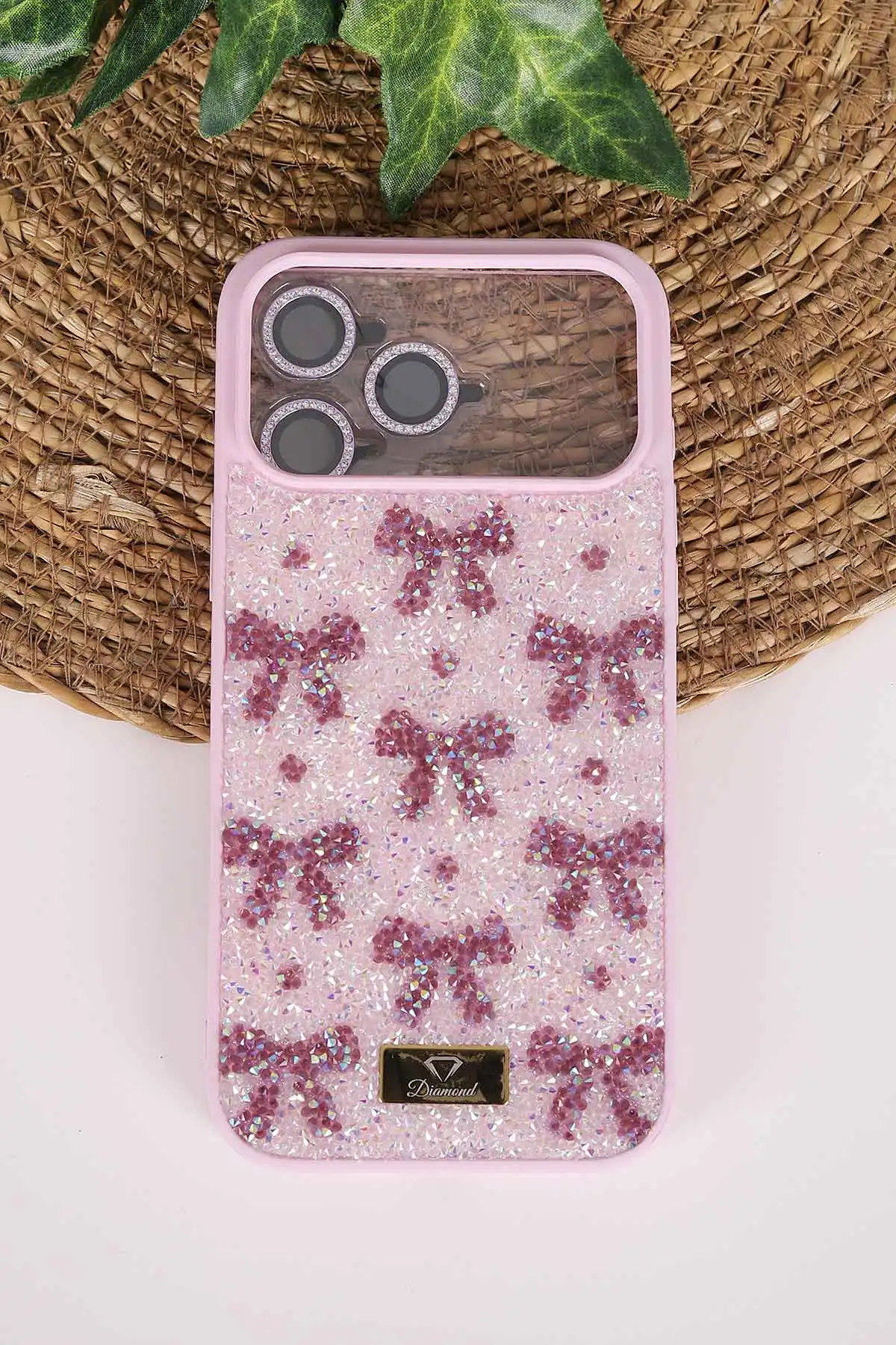Lila TeknoCase İPhone 17 Pro Max Uyumlu Perfect Diamond Case Serisi Taşlı Lens Hediyeli Sert Silikon Telefon Kılıfı 480867