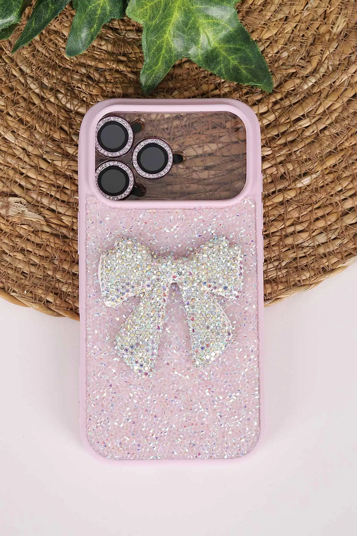 Lila TeknoCase İPhone 17 Pro Uyumlu Nelly Diamond Serisi Taşlı Lens Hediyeli Sert Silikon Telefon Kılıfı 480968