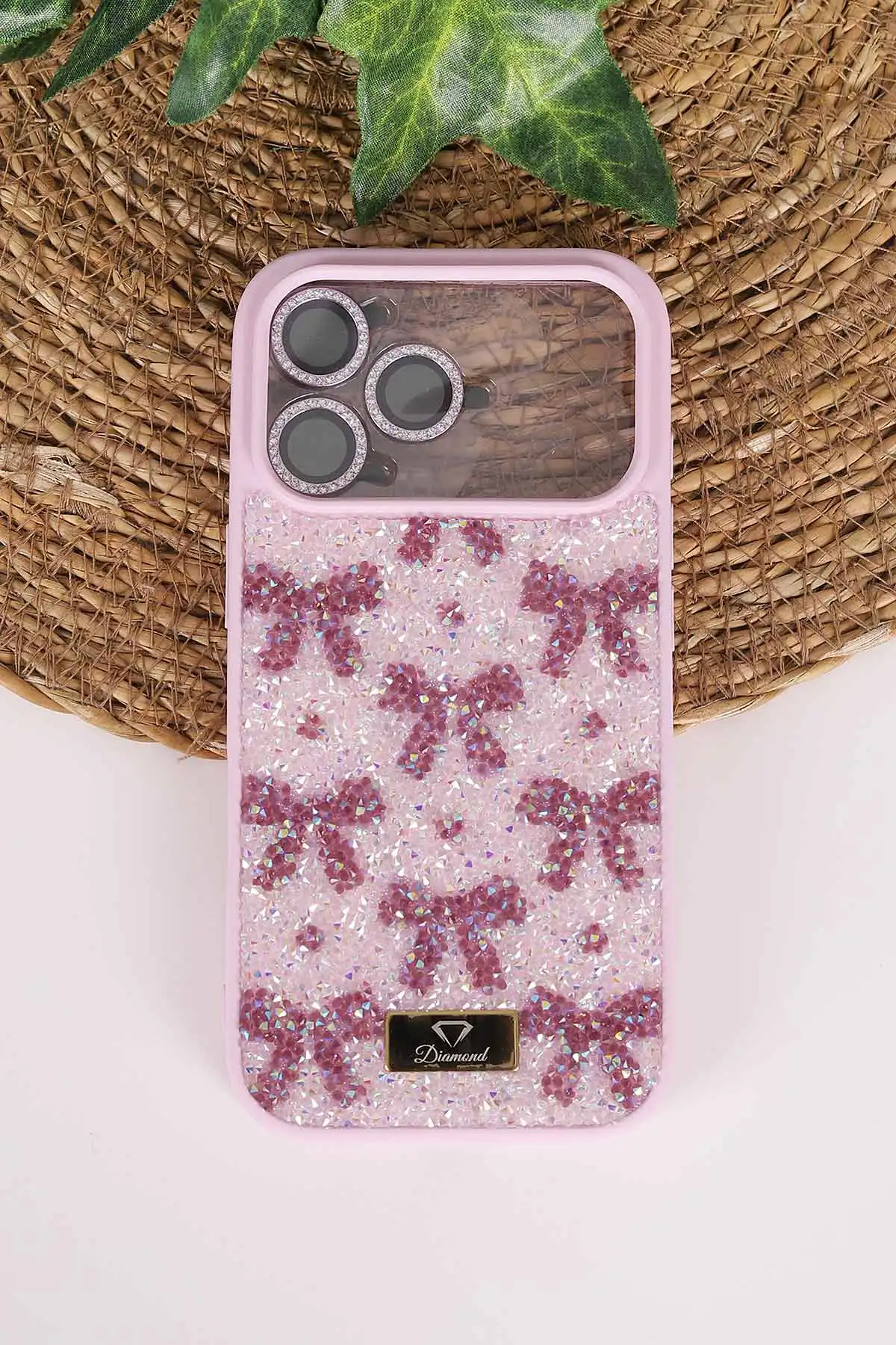 Lila TeknoCase İPhone 17 Pro Uyumlu Perfect Diamond Case Serisi Taşlı Lens Hediyeli Sert Silikon Telefon Kılıfı 480860