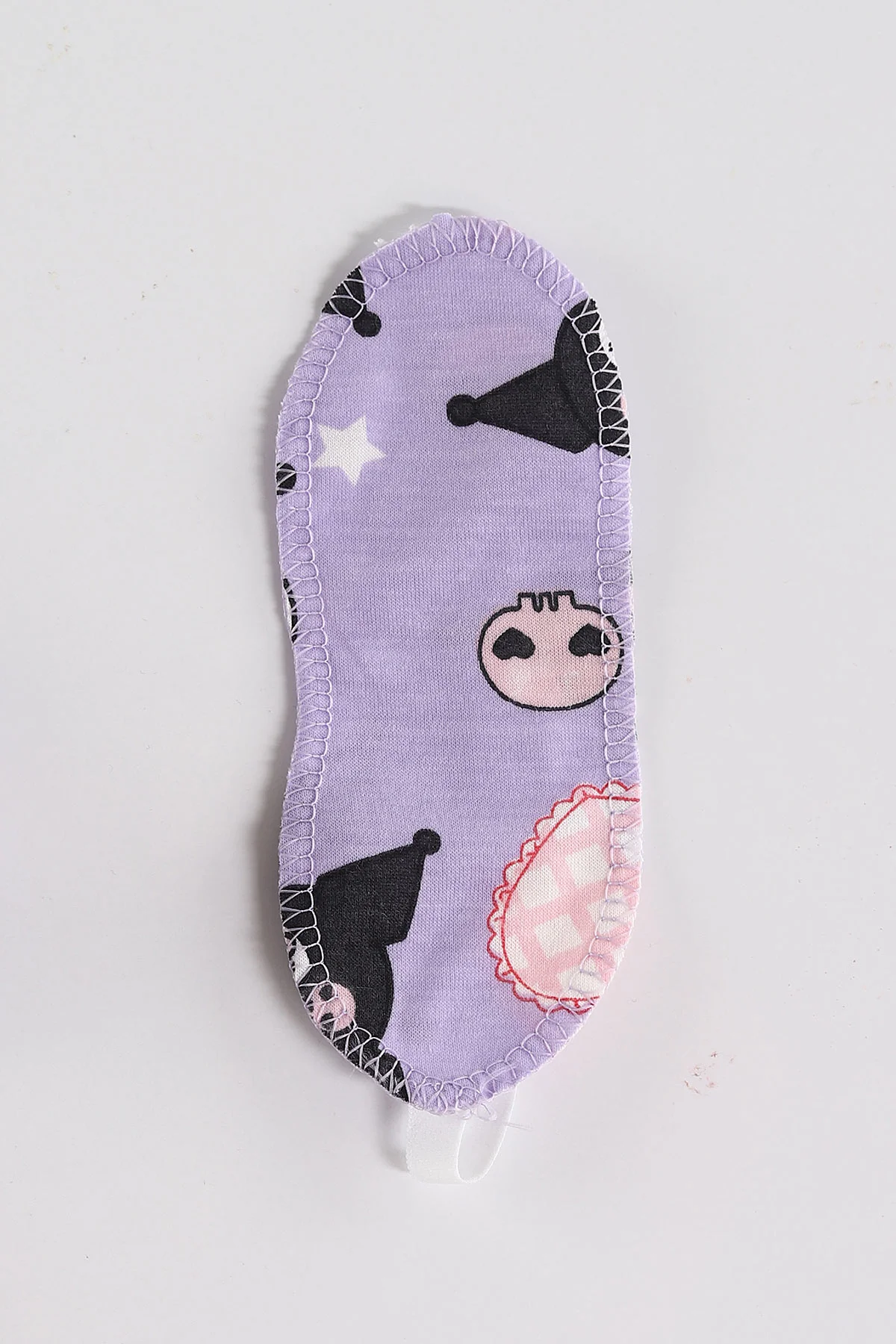 Lila(4-12 Yaş)Karakter  Baskılı Kısa Kol Ön Düğmeli Göz Bandı Detaylı Kız Çocuk Pijama Takım 453243