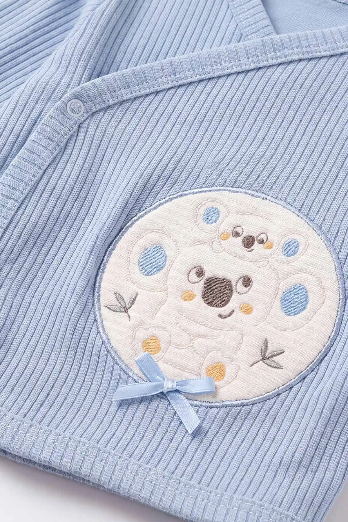 Mavi (0-3 Ay) Koala Nakışlı Yeni Doğan 5'li Bebek Zıbın Seti 475366