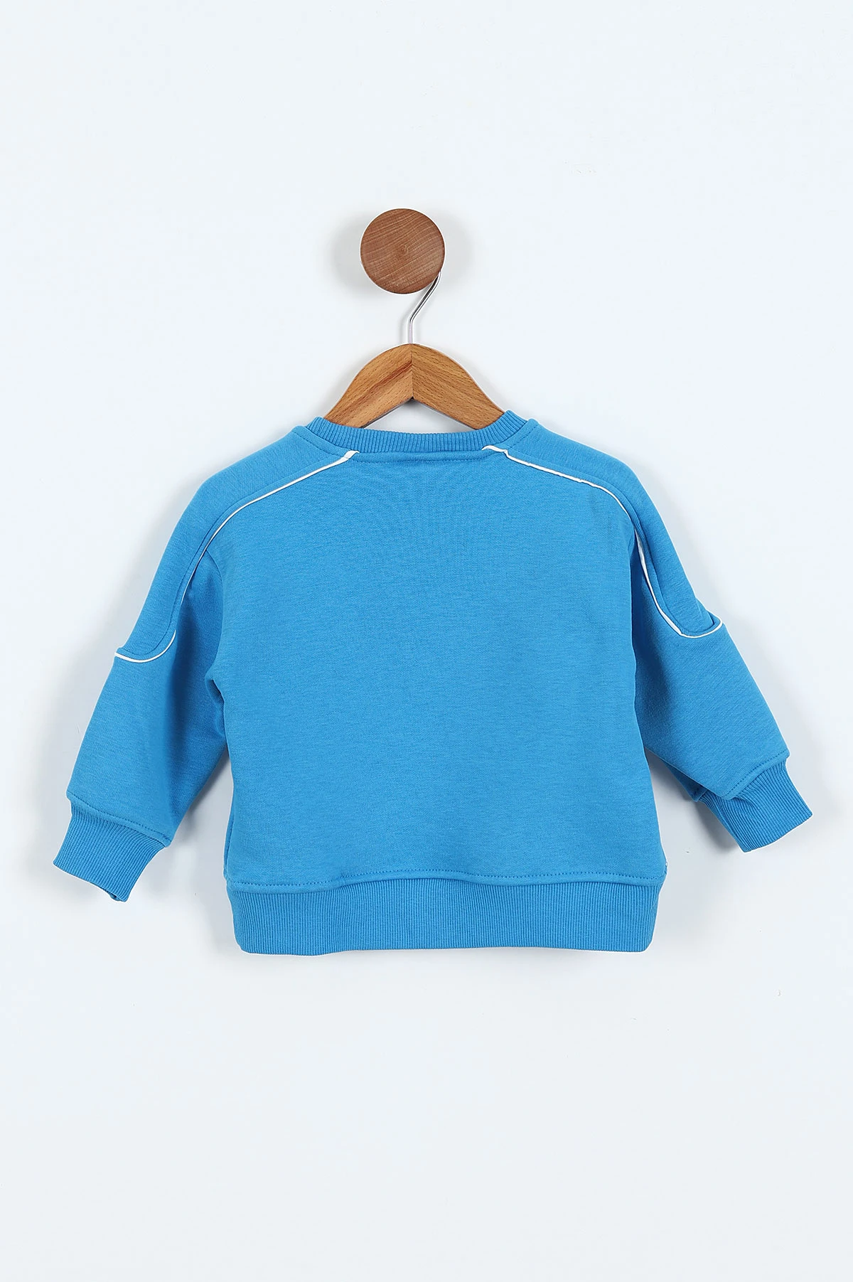 Mavi (0-4 Yaş)Gujje Baskılı Biye Detaylı  3  İp Şardonlu Erkek Çocuk Sweatshirt 417566