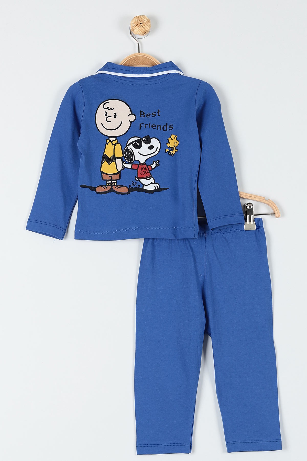 Mavi (1-3 Yaş) Joe Cool Baskılı Erkek Bebe Pijama Takım 181870