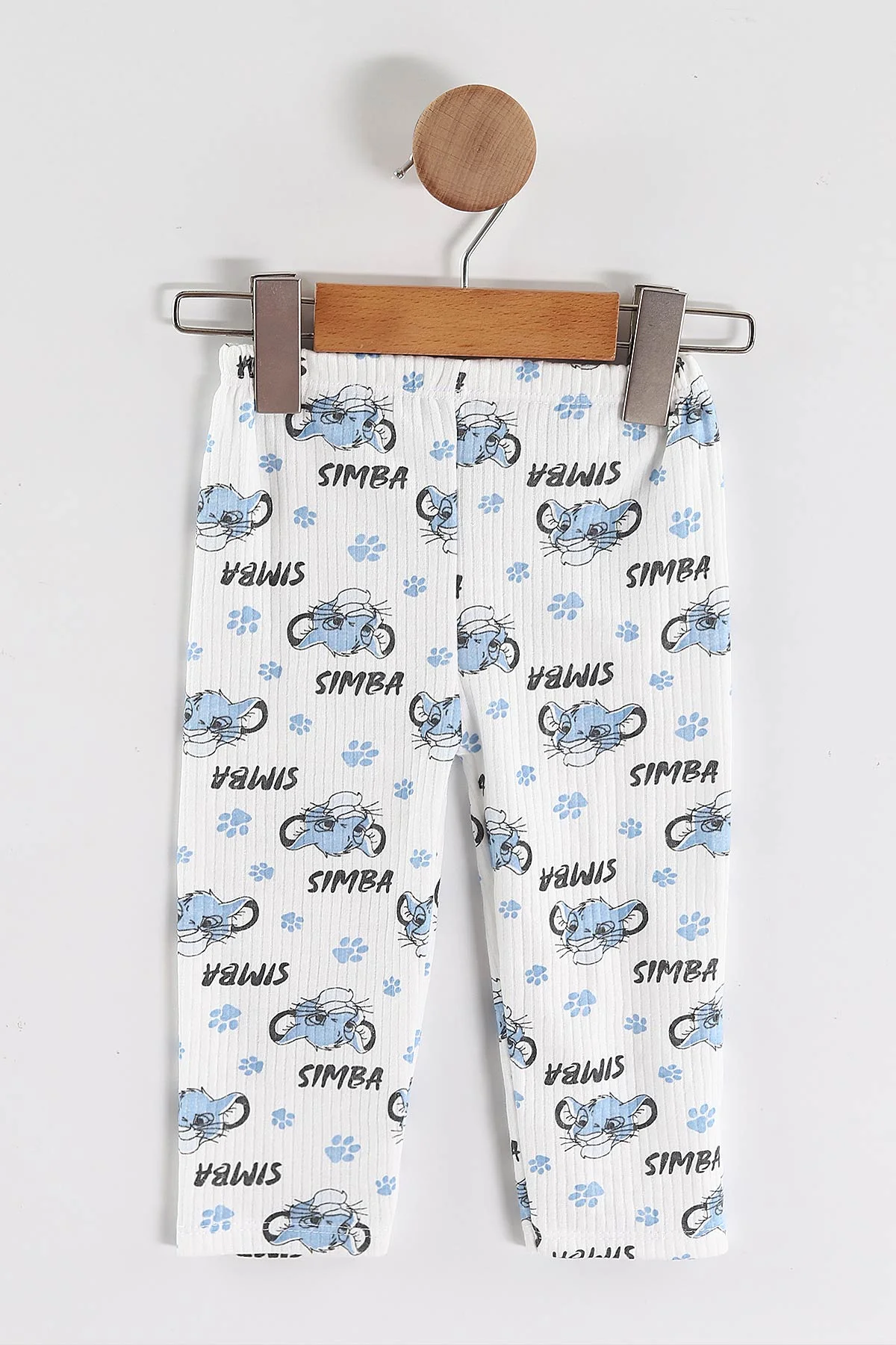 Mavi (1-3 Yaş) Simba Desenli Raporlu Çocuk Pijama Takım 463016