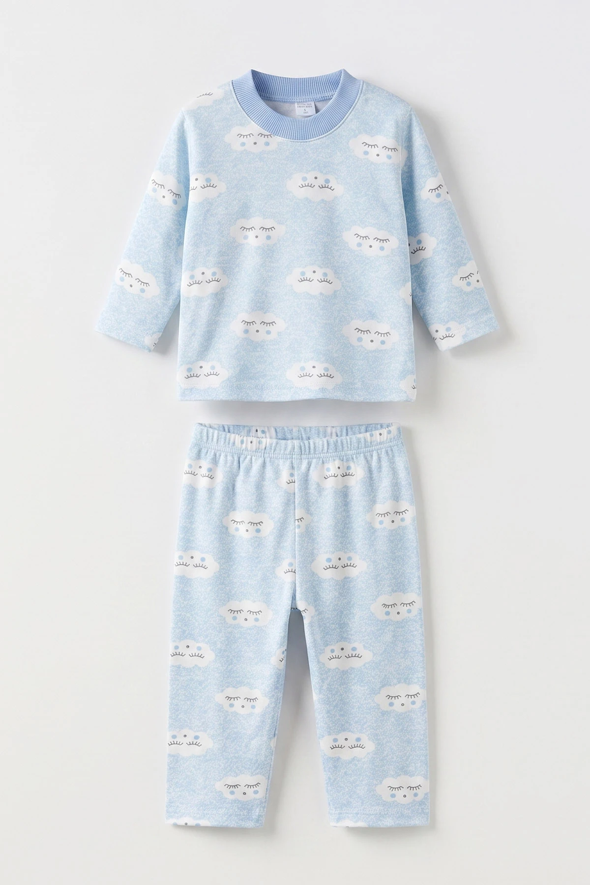 Mavi (1-3 Yaş)Bulut Desenli Çocuk Pijama Takımı 477369