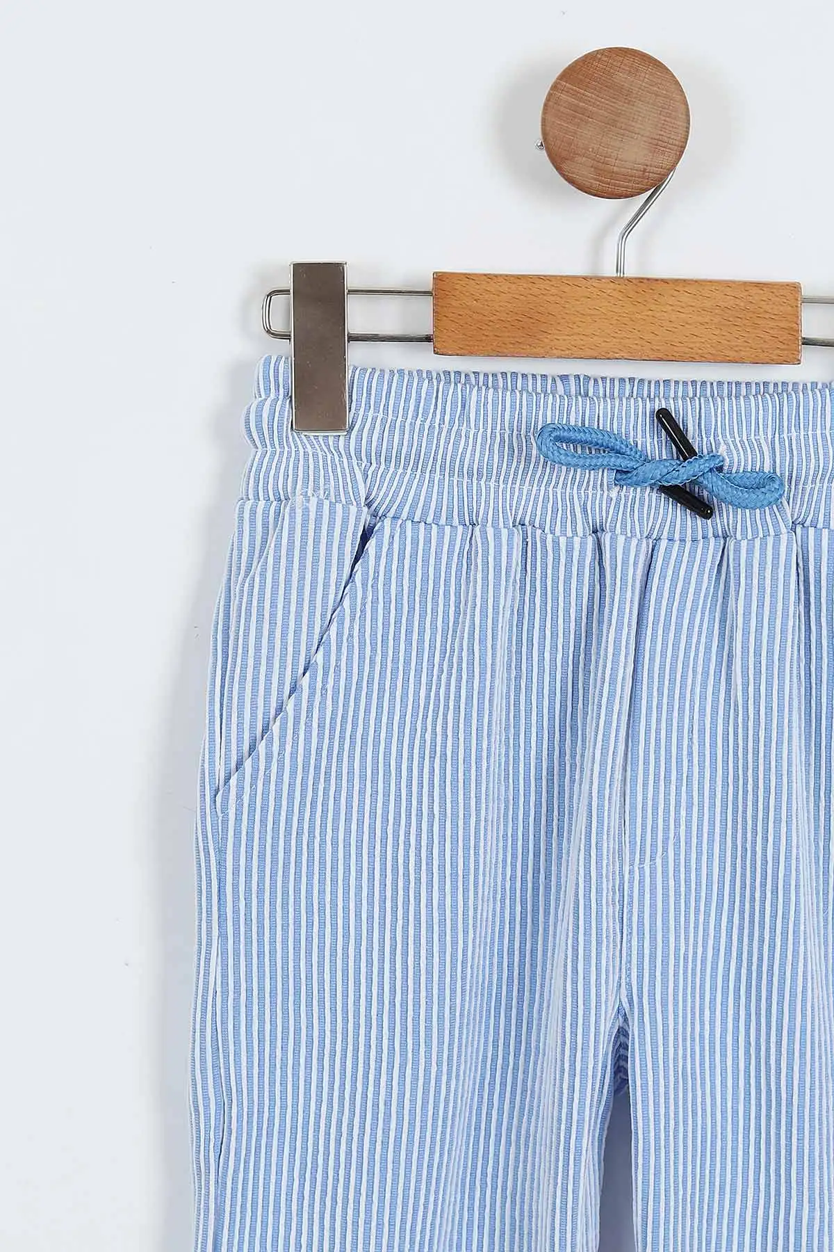 Mavi (11-14 Yaş)Fitilli Likralı Erkek Çocuk Jogger Pantolon 357086