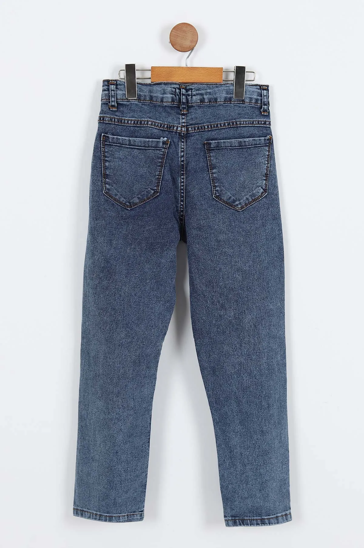 Mavi (11-15 Yaş)Basic Model Erkek Çocuk Kot Pantolon 329831