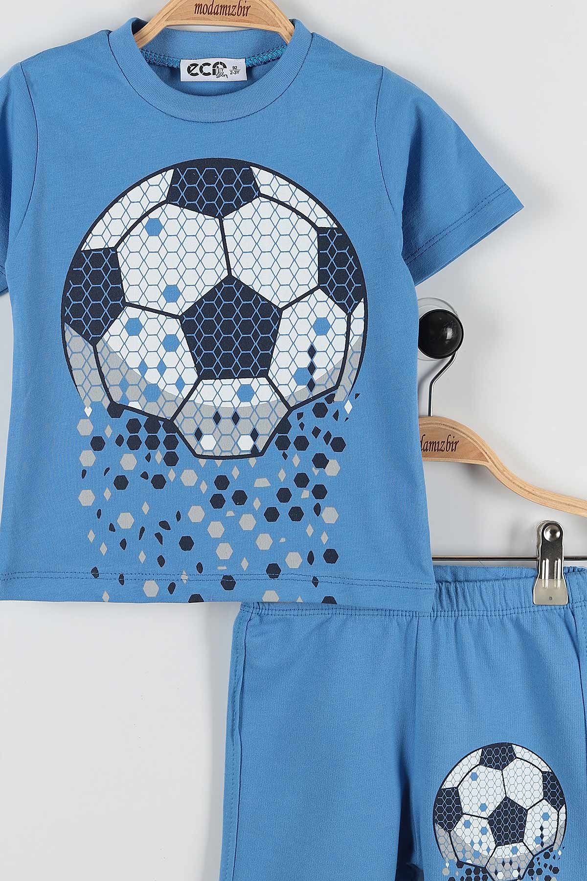 Mavi (2-6 Yaş) Futbol Topu Baskılı Erkek Çocuk Takımı 169860