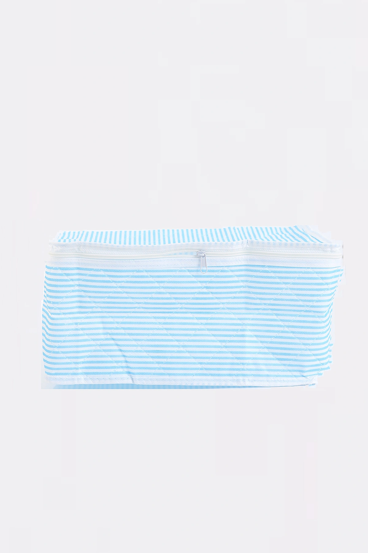 Mavi 25x15x20 Cm Çizgili Fermuarlı Çorap Hurç 279652