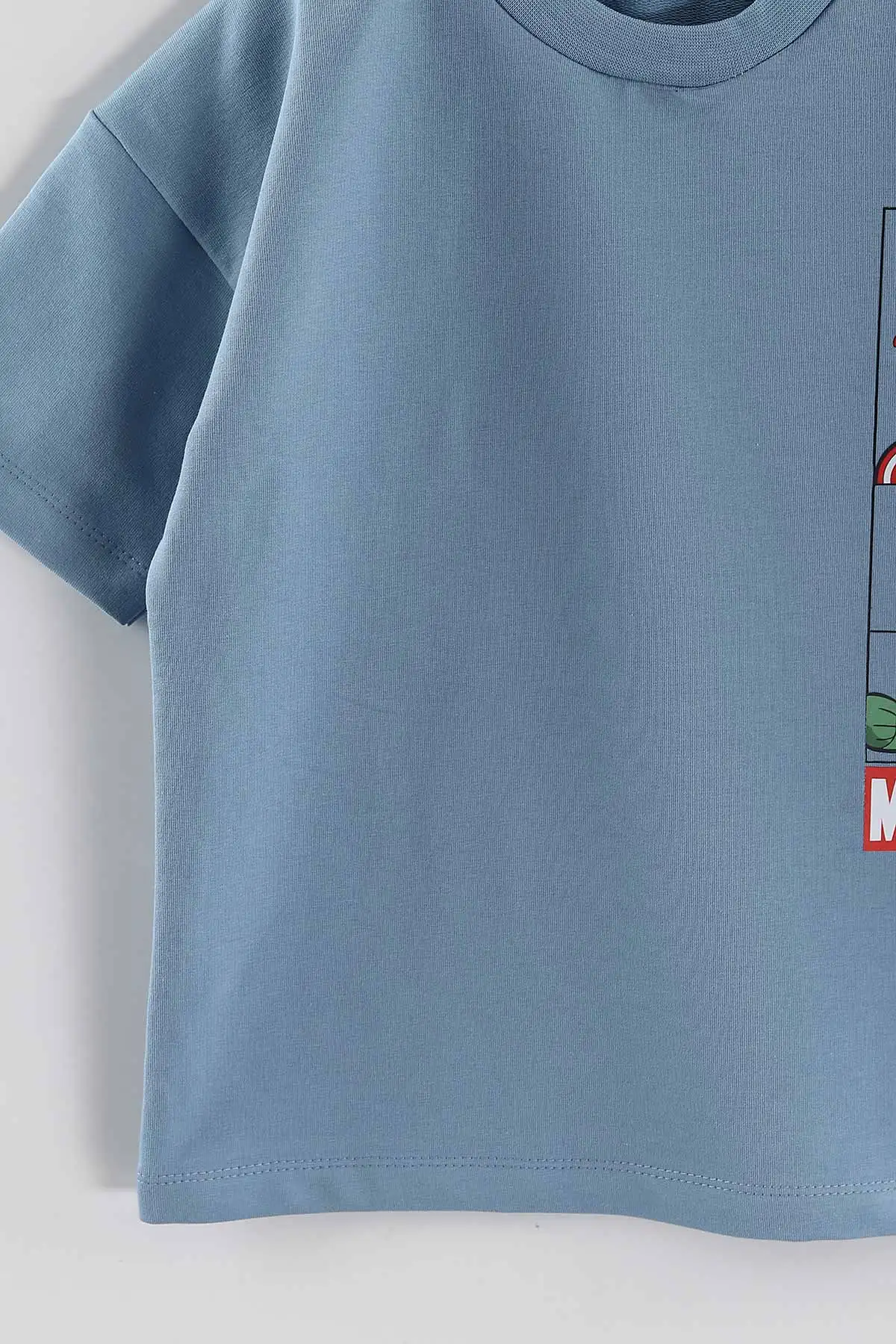 Mavi (3-10 Yaş) Karakter Baskılı Oversize Erkek Çocuk Tişört 469015