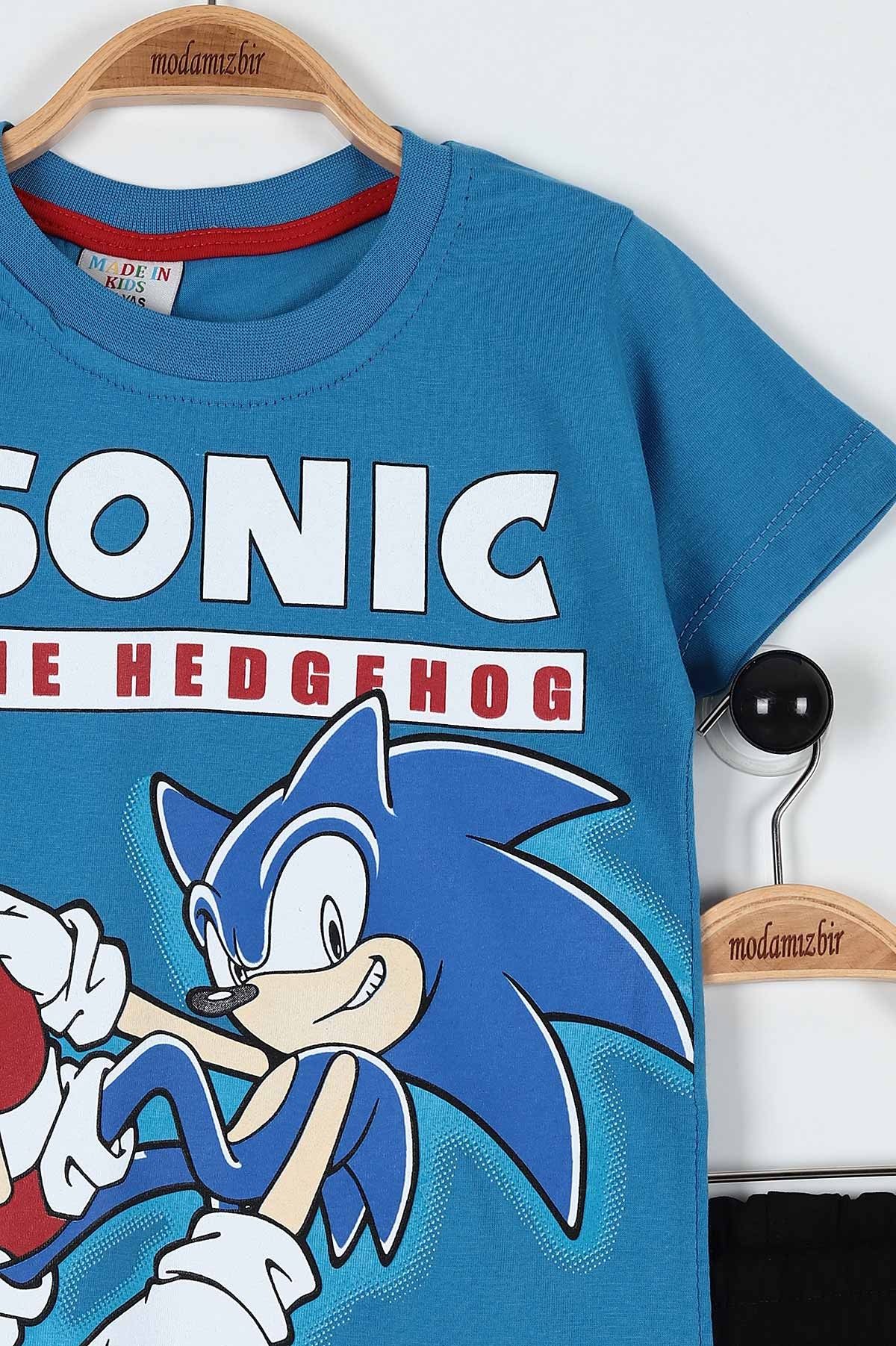Mavi (3-10 Yaş) Sonic Baskılı Şortlu Erkek Çocuk Takım 184497