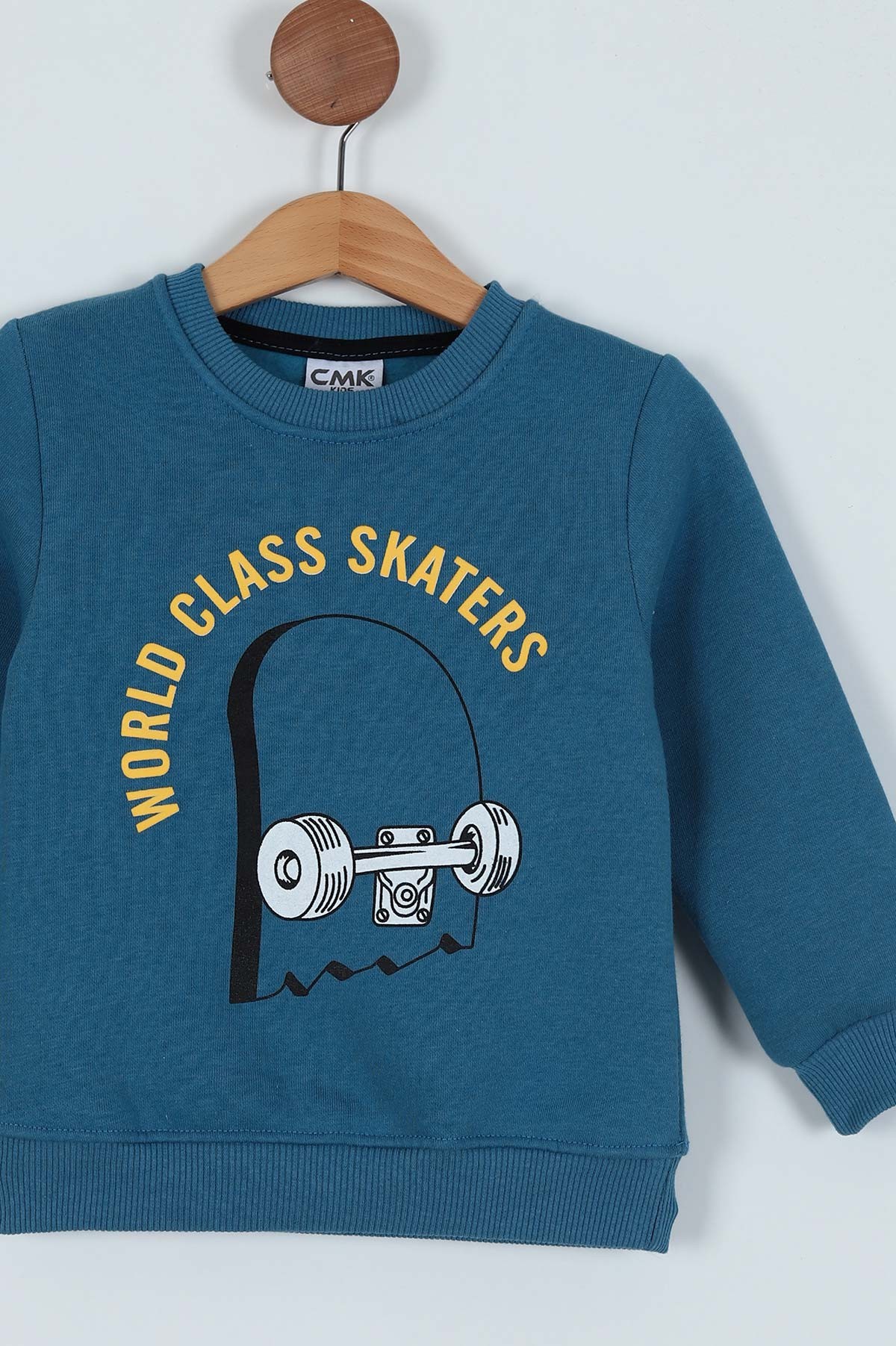 Mavi (3-7 Yaş) Baskılı 3 İp Erkek Çocuk Sweatshirt 224319