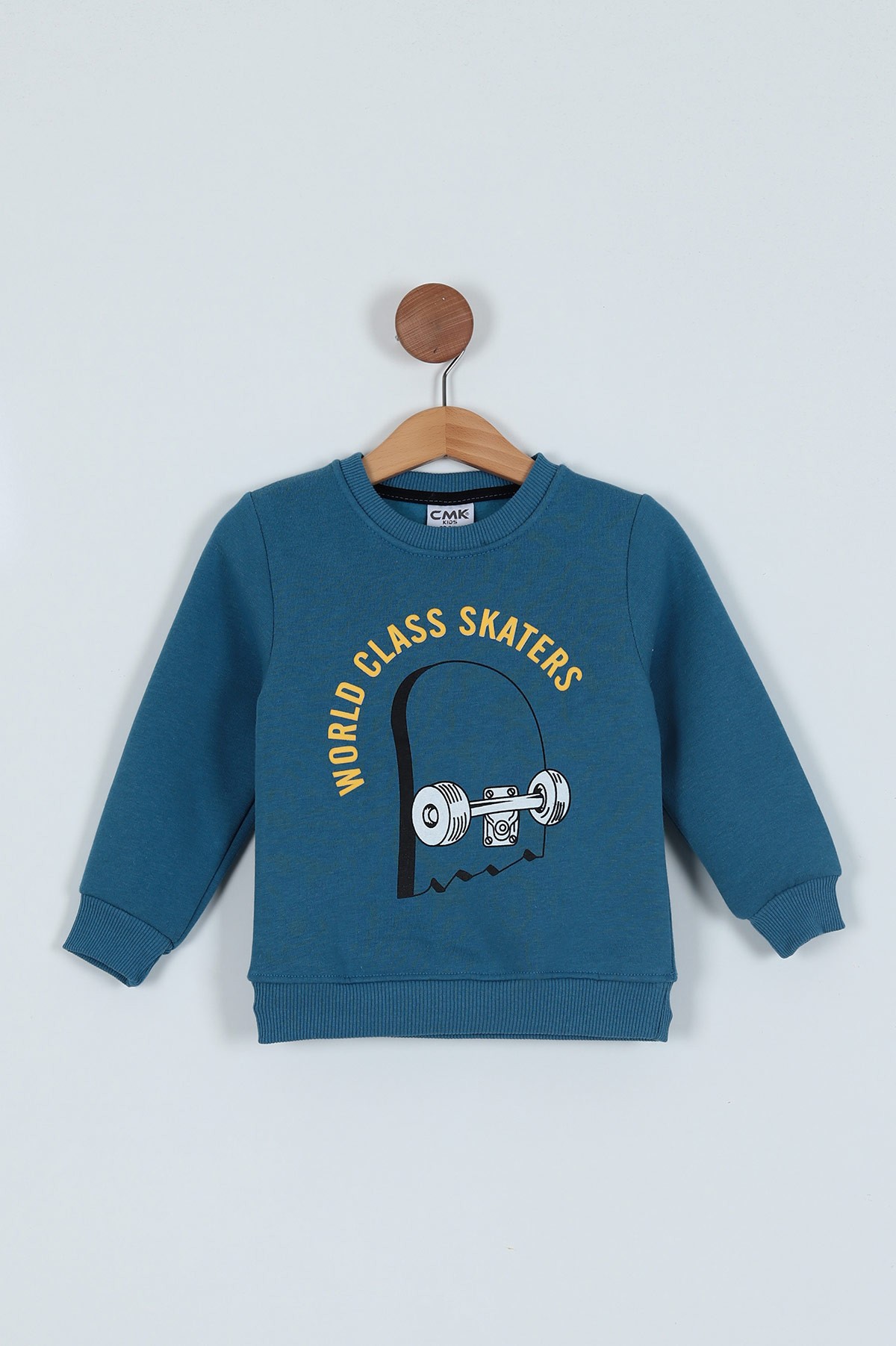 Mavi (3-7 Yaş) Baskılı 3 İp Erkek Çocuk Sweatshirt 224319