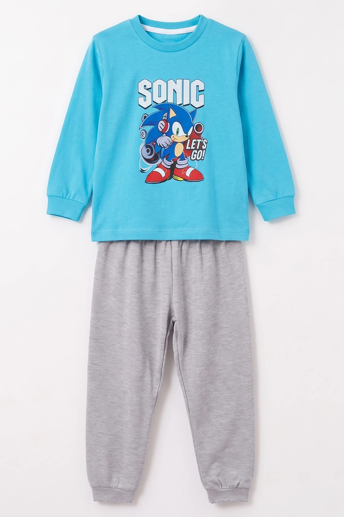 Mavi (3-8 Yaş) Karakter Baskılı İnterlok Kumaş Erkek Çocuk Pijama Takım 491037