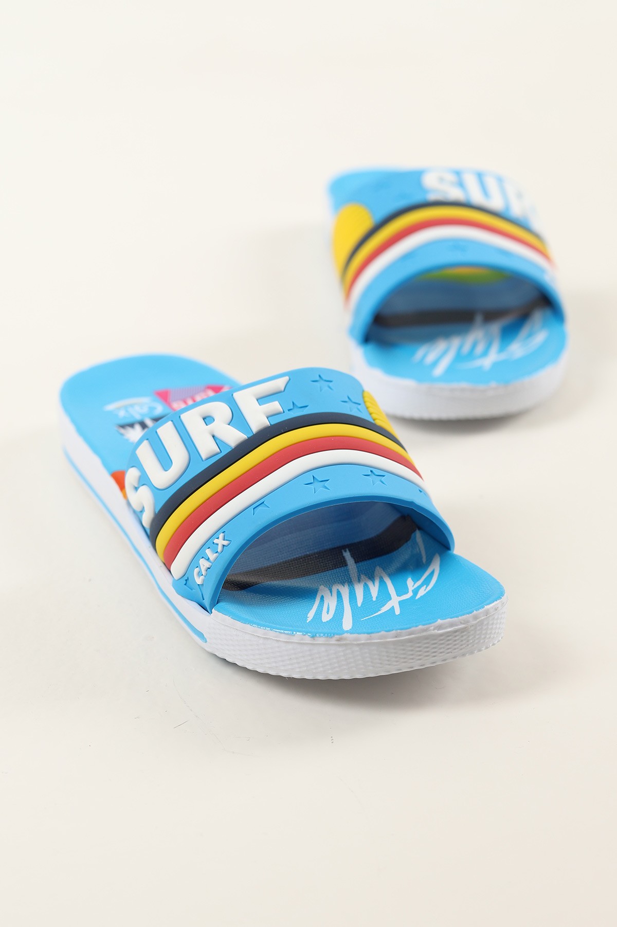 Mavi (31-35 Filet) Surf Güneş Motifli Erkek Çocuk Terlik 189550