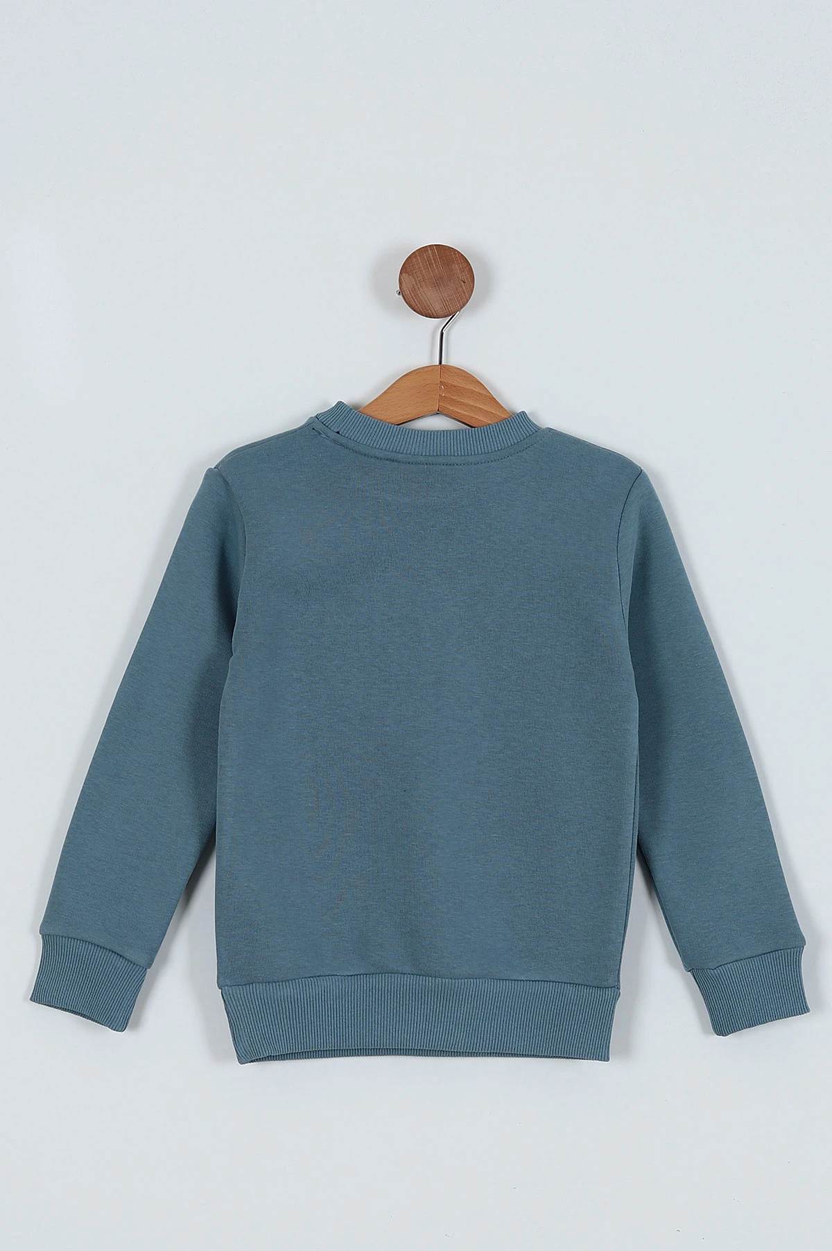 Mavi (5-8 Yaş) Üç İp Şardonlu Baskılı  Erkek Çocuk Sweat 235852