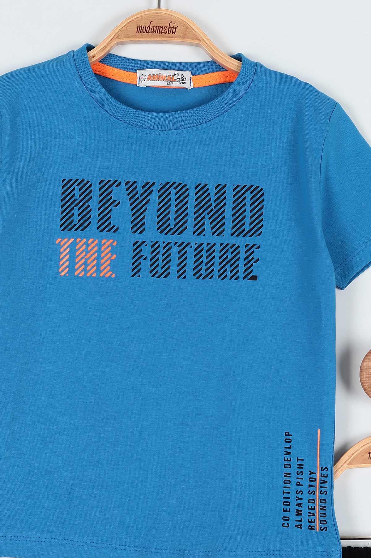 Mavi (6-9 Yaş) Beyond Future Baskılı Şortlu Erkek Çocuk Takım 190647