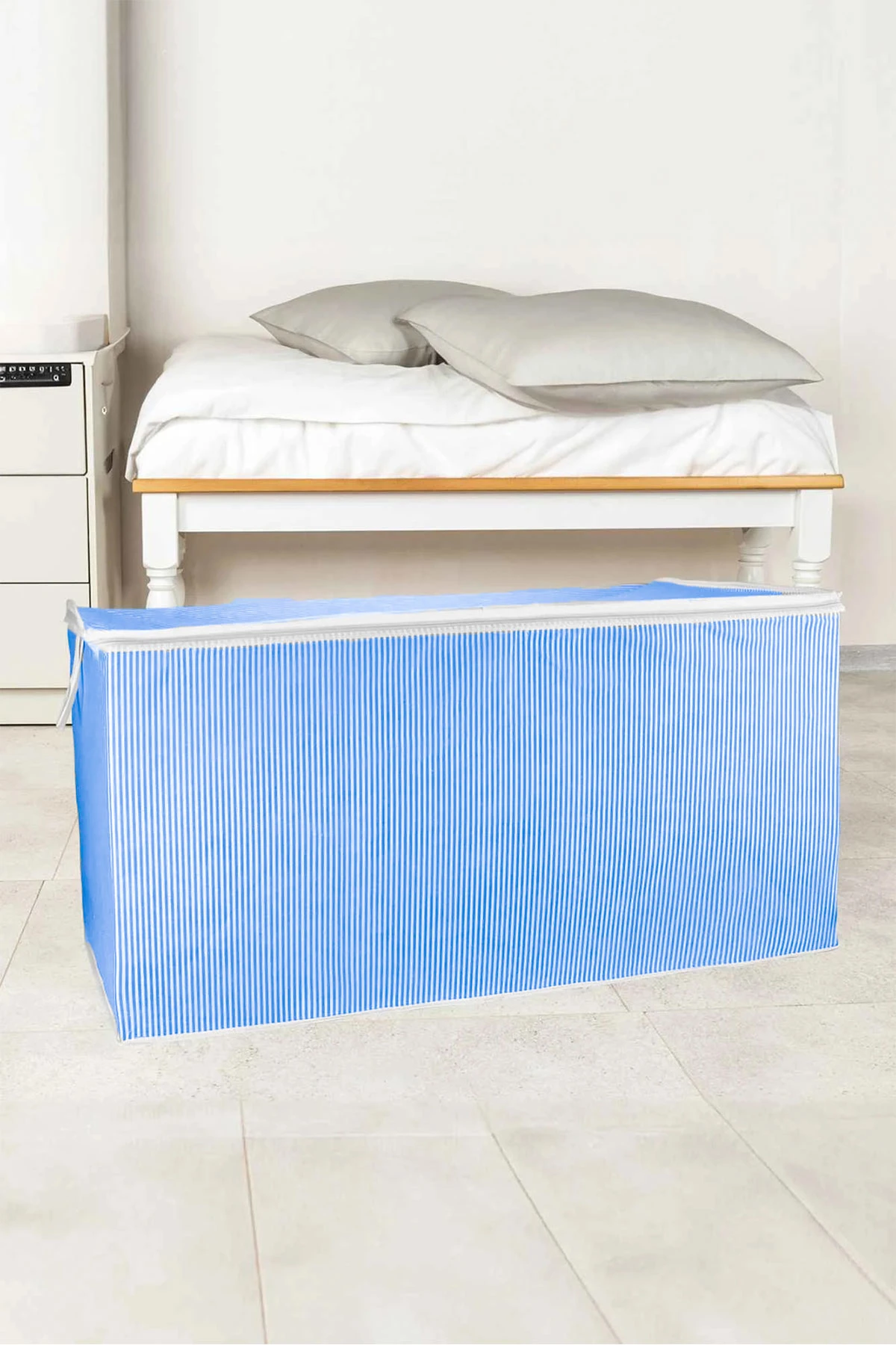 Mavi 60x80x40 Çizgili Fermuarlı Yorgan Hurç 279688