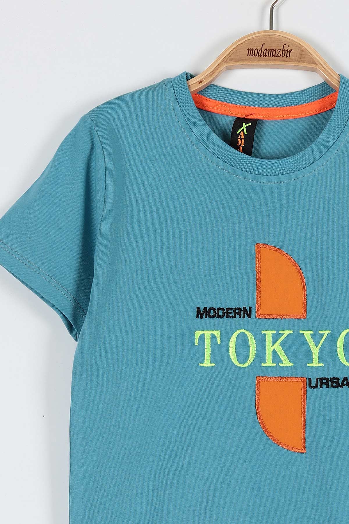 Mavi (9-12 Yaş) Tokyo Nakışlı Belden Bağlamalı Erkek Çocuk Takım 183032