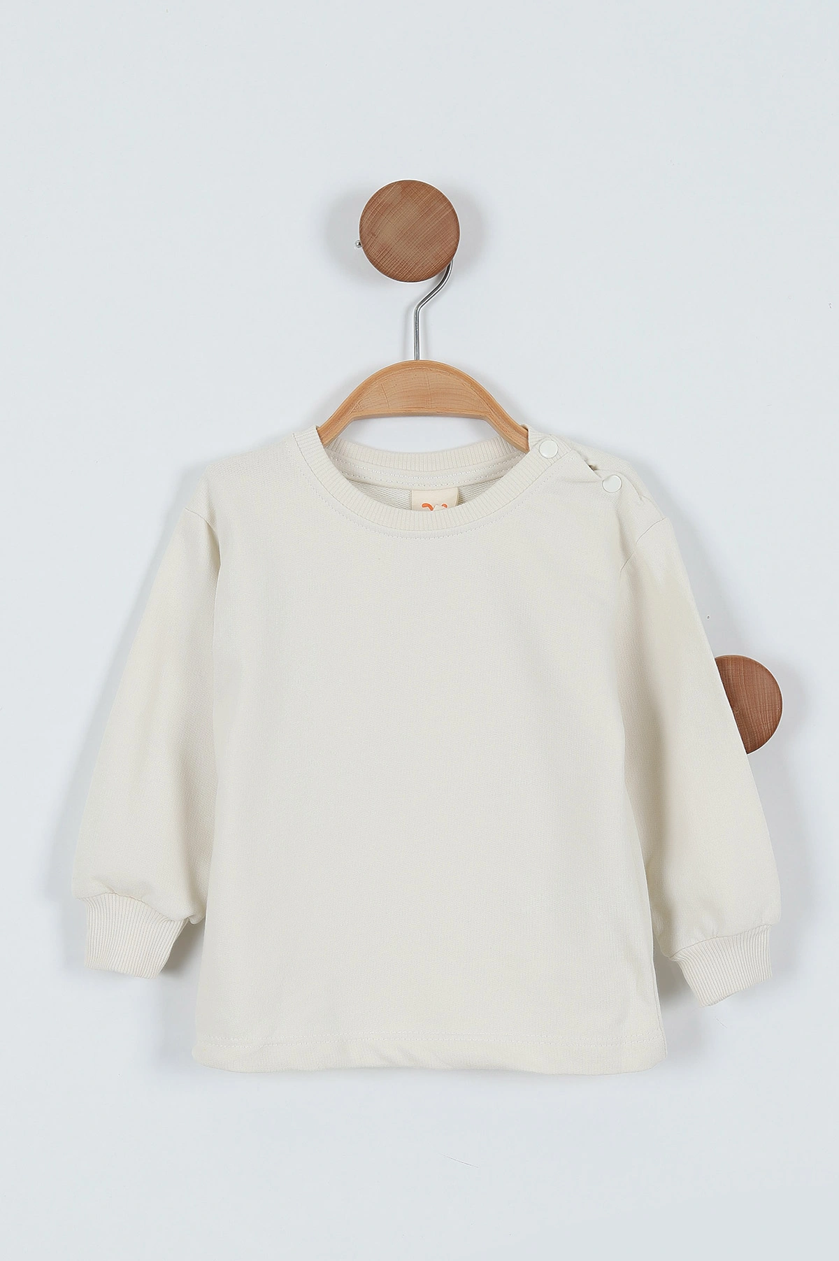 Mavi (9-24 Ay)Kolsuz Kapüşonlu Sweatshirtlü Erkek Bebek Takım 345275
