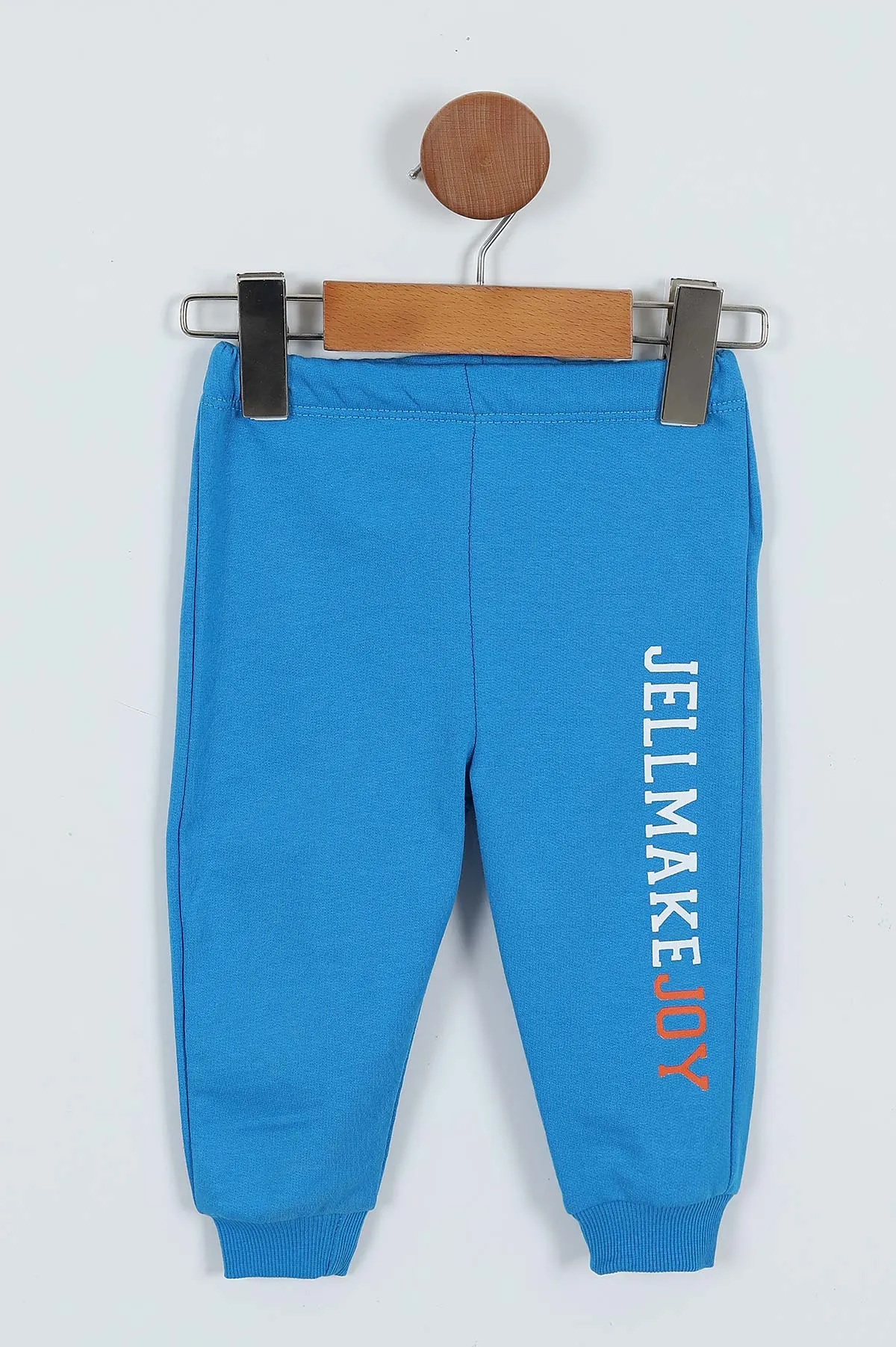 Mavi (9-24 Ay)Kolsuz Kapüşonlu Sweatshirtlü Erkek Bebek Takım 345275
