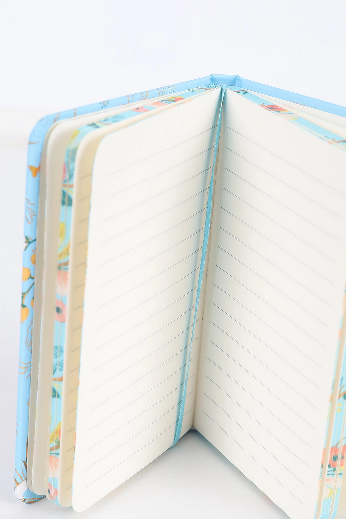 Mavi 9x14 Cm Desenli Lastikli Bloknot Defter-Notebook 392557