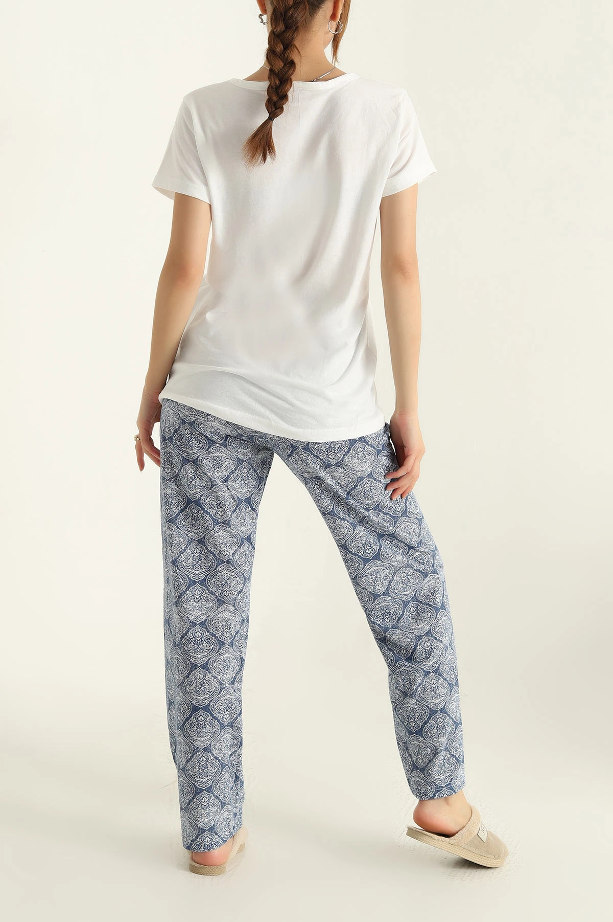 Mavi Baskılı Süprem Pijama Takımı 288923