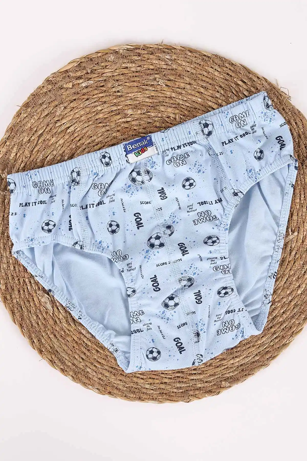 Mavi Berrak ( 10-11 Yaş ) Baskılı Erkek Çocuk Boxer 460735