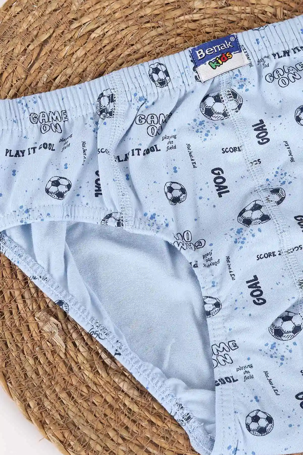 Mavi Berrak ( 10-11 Yaş ) Baskılı Erkek Çocuk Boxer 460735