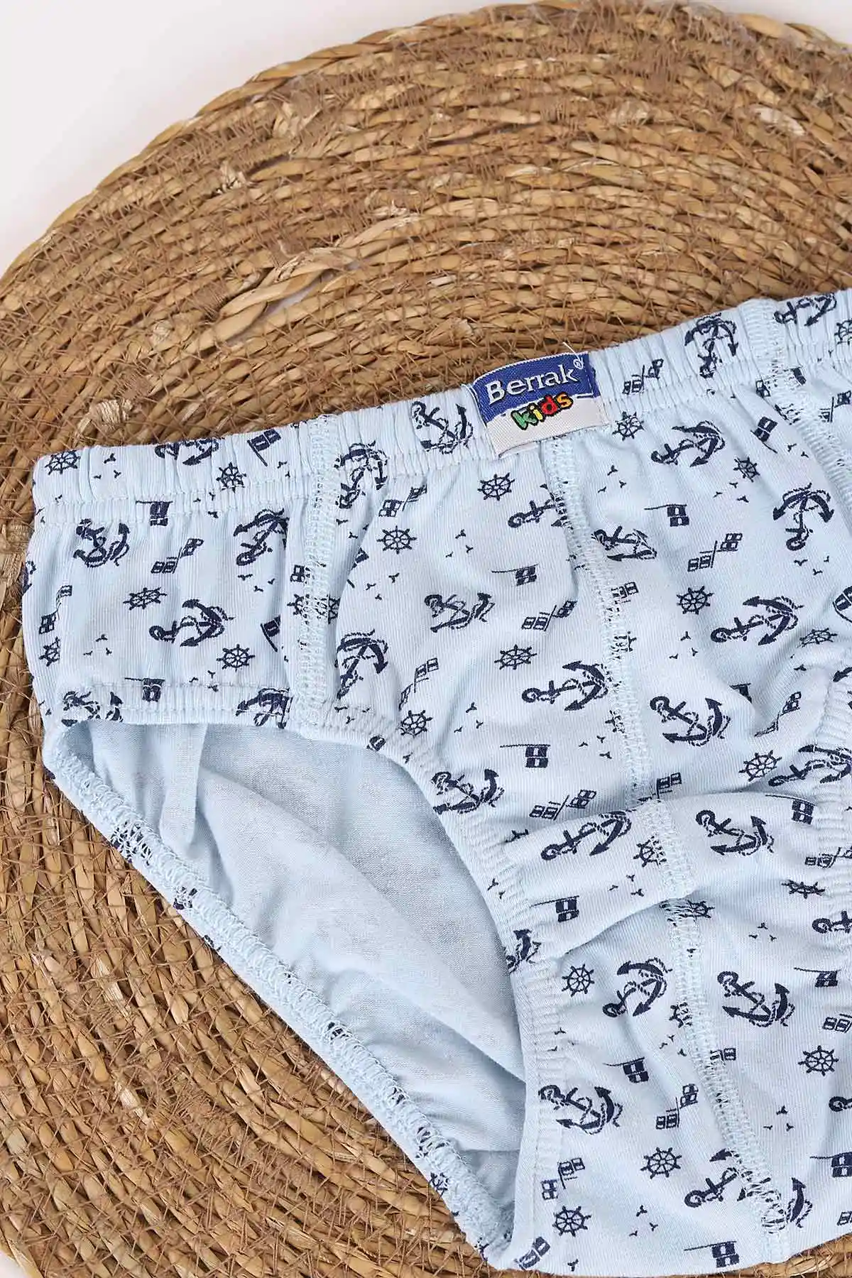 Mavi Berrak ( 3-8 Yaş ) Baskılı Erkek Çocuk Boxer 460740