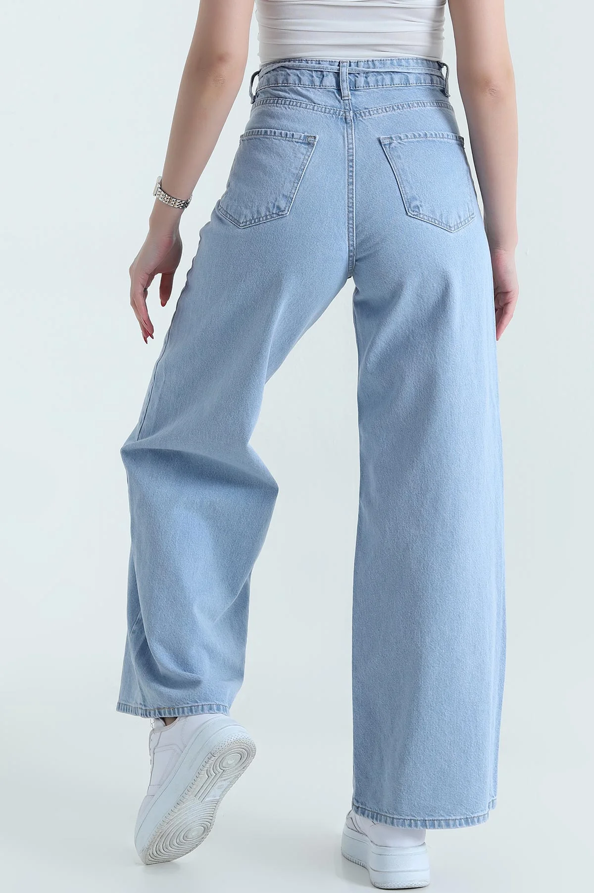 Mavi Bol Paça Kadın Kot Pantolon 439145