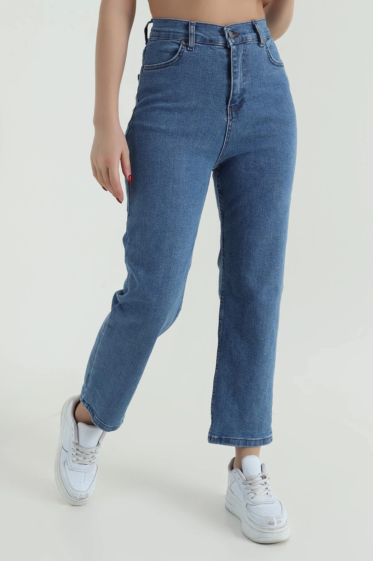Mavi Boyfit Likralı Kadın Kot Pantolon 419934
