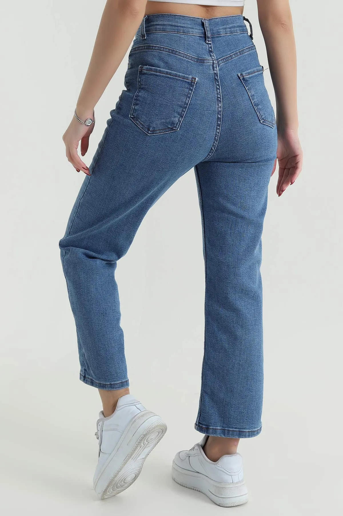 Mavi Boyfit Likralı Kadın Kot Pantolon 419934