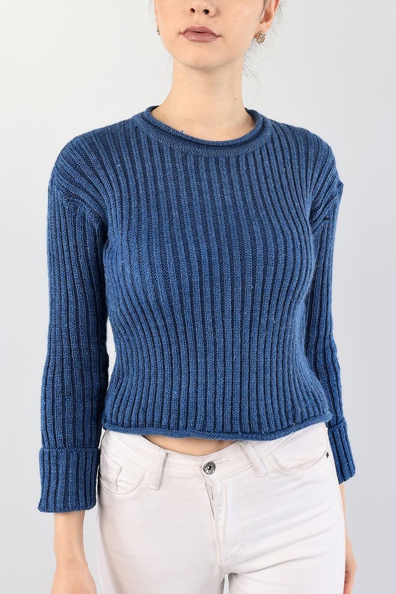 Mavi Crop Bayan Triko Kazak 89060