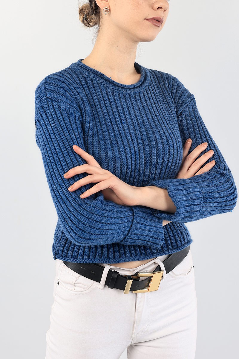 Mavi Crop Bayan Triko Kazak 89060