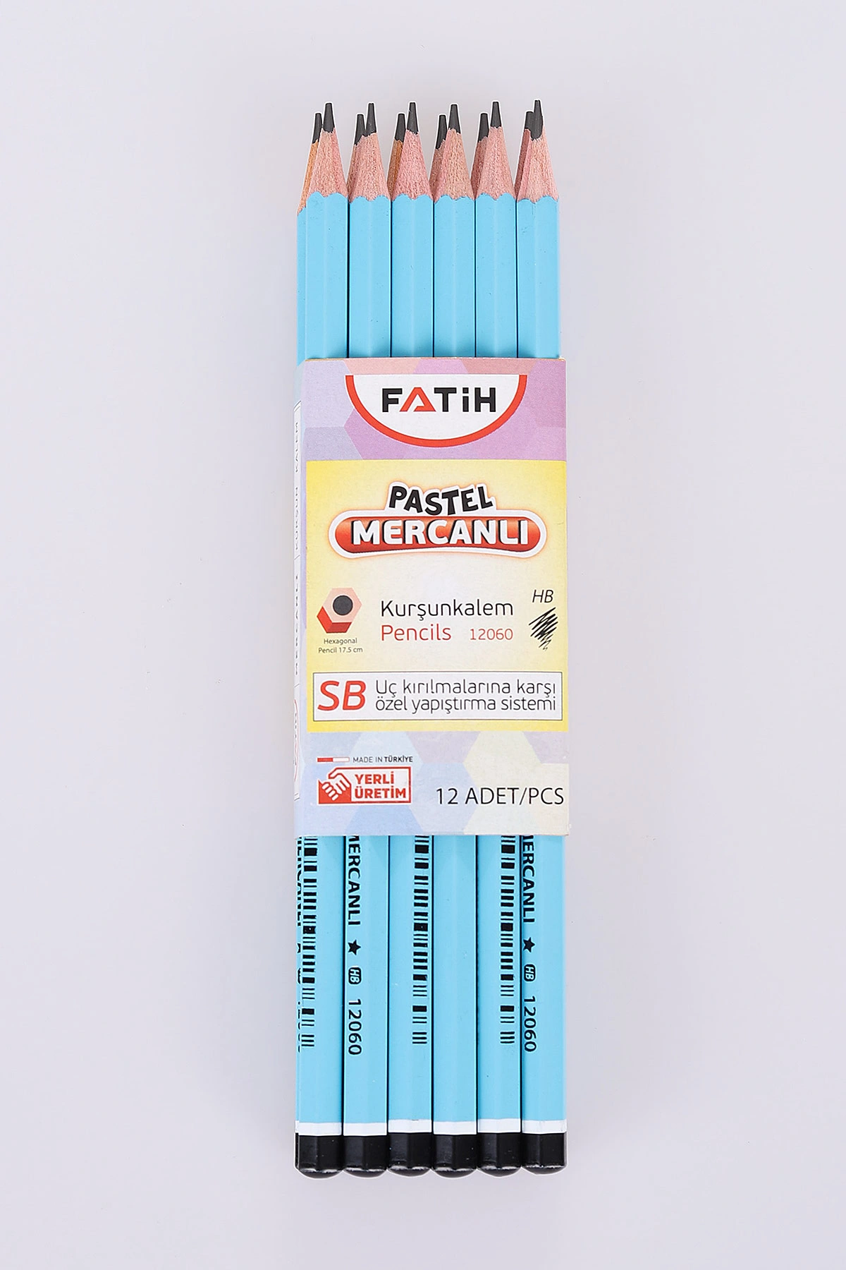 Mavi Fatih Mercanlı Pastel Kurşun Kalem 12'Lİ 287989