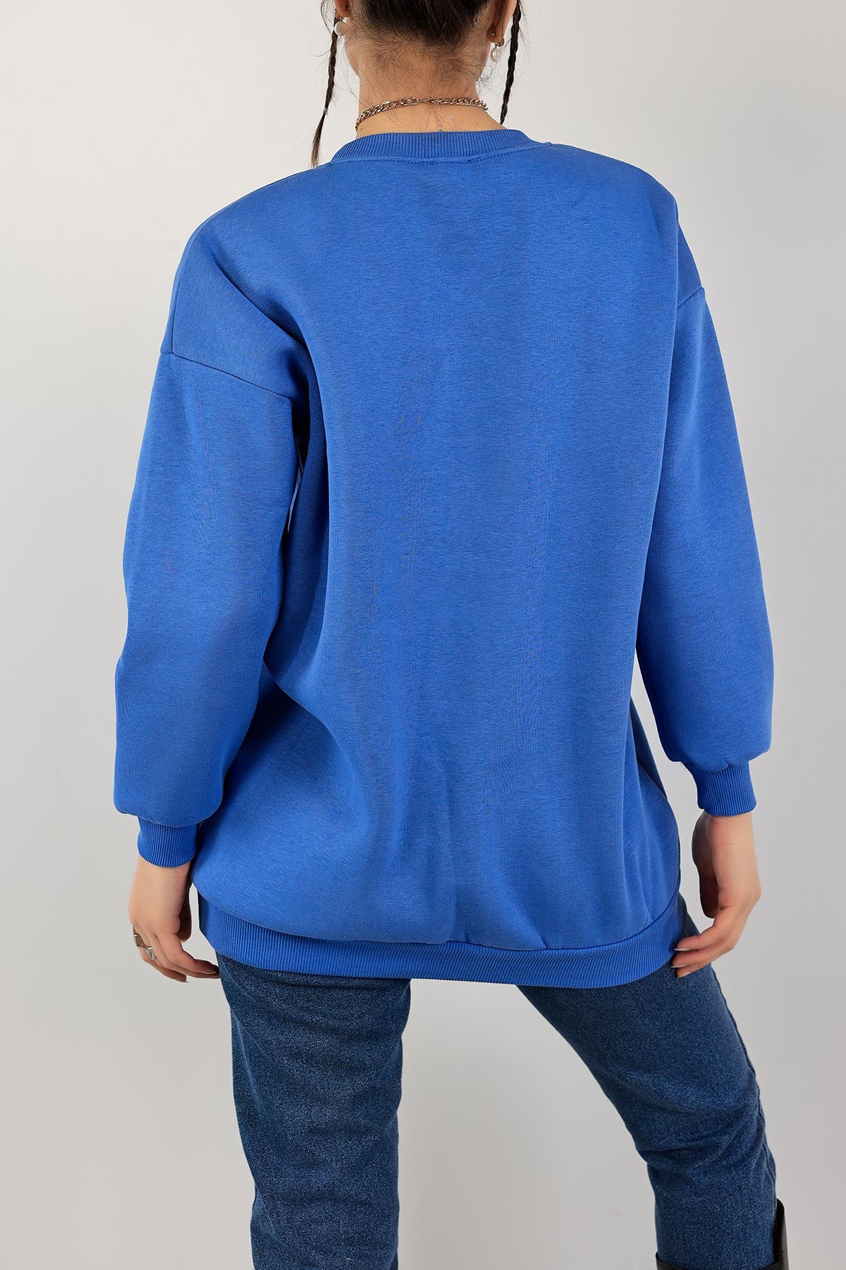 Mavi İçi Şardonlu Bayan Sweat 142962