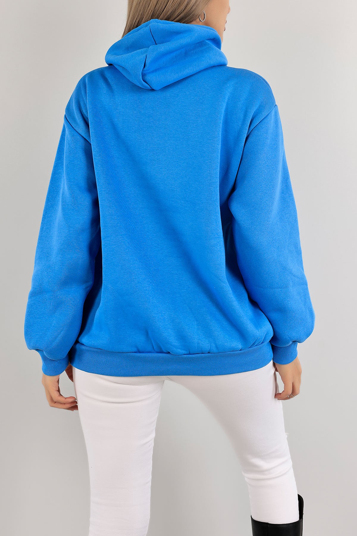 Mavi İçi Şardonlu Süzene Nakışlı Sweat 136919