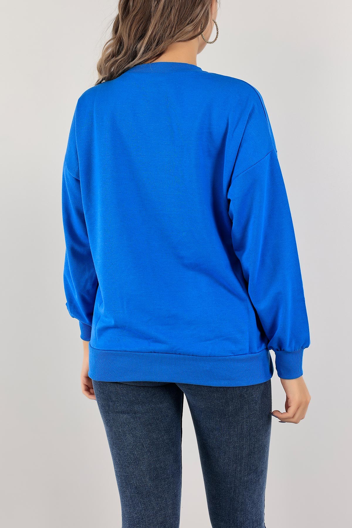 Mavi İki İp Bayan Sweat 126647