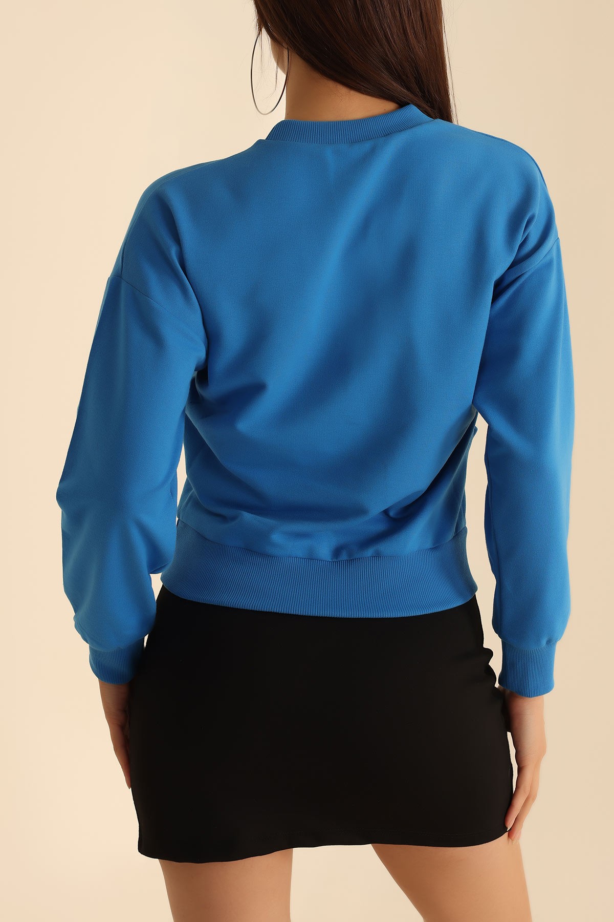 Mavi İki İp Oversize Sweat 199710