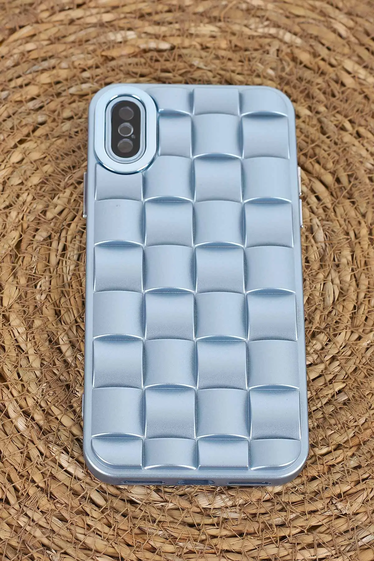 Mavi İPhone XS Uyumlu Air Serisi Kamera Korumalı 3D Tasarımlı Sert Silikon Telefon Kılıfı 404047
