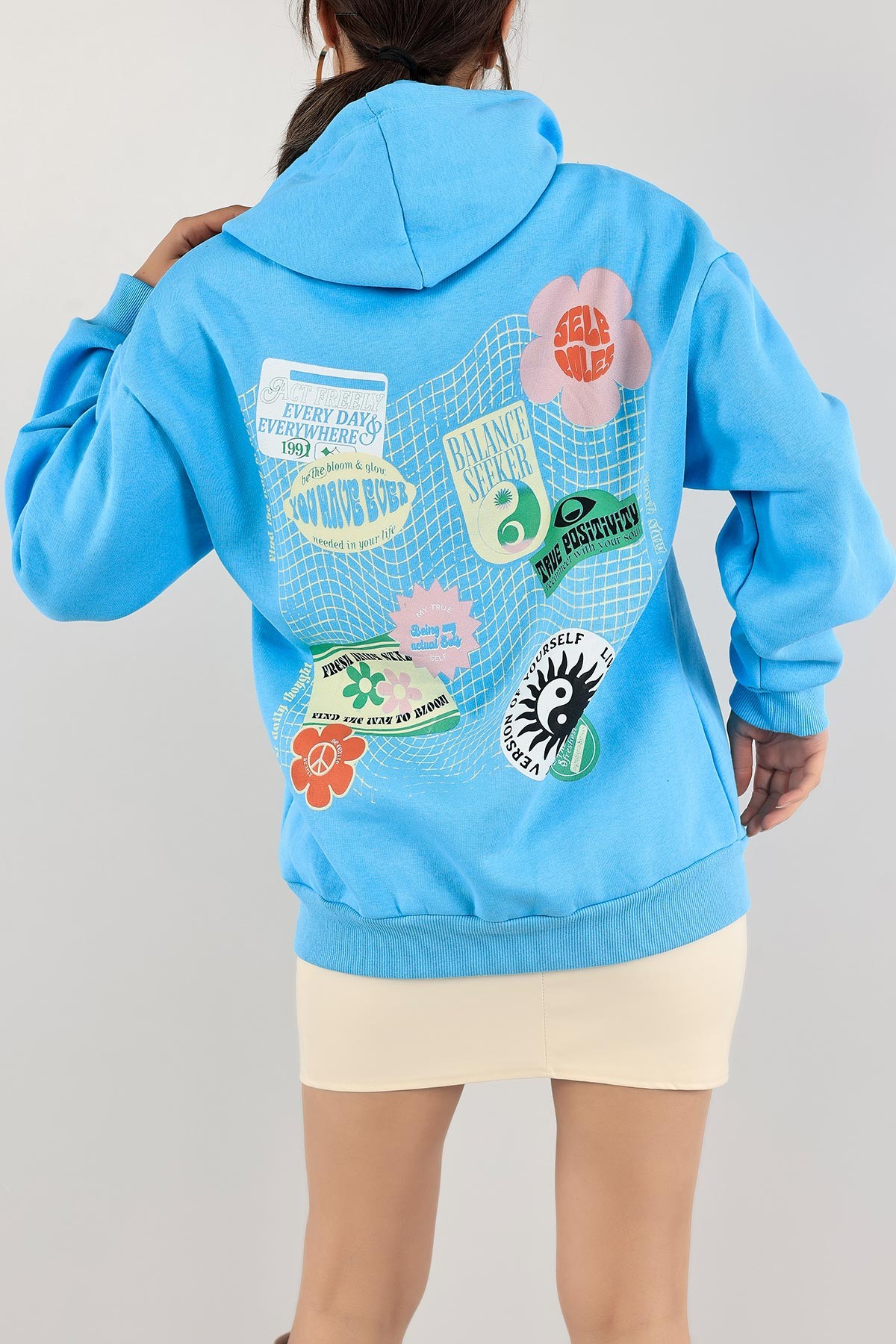 Mavi Kanguru Cep İçi Şardonlu Sweat 138932