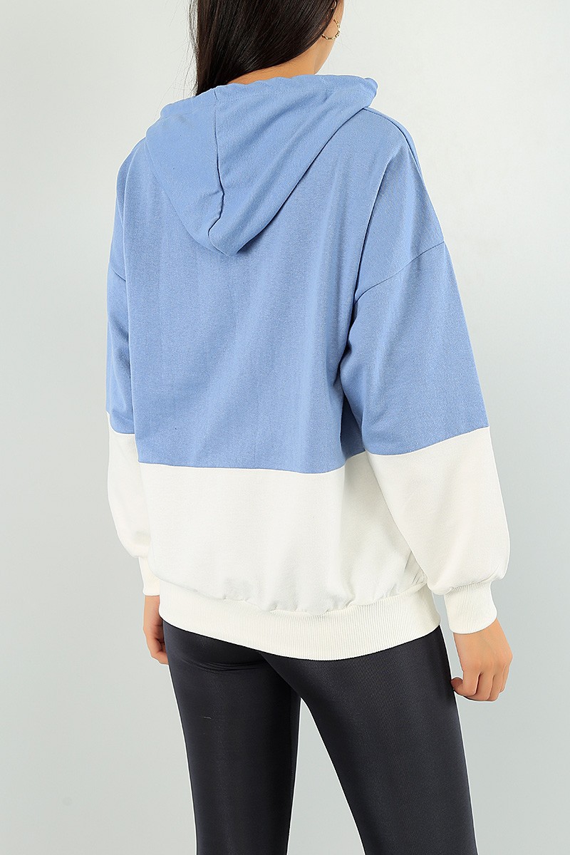 Mavi Kanguru Cepli Bayan Sweat 74546