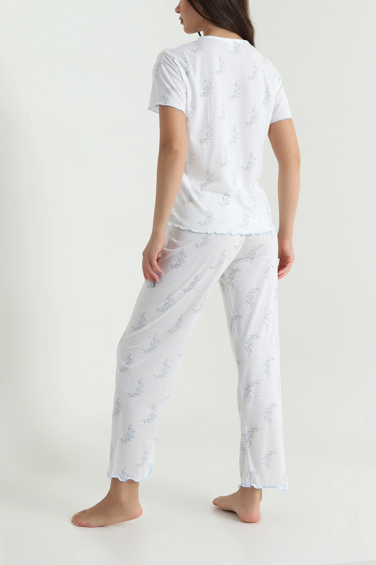 Mavi Kurdela Tasarım Kadın Pijama Takımı 467976
