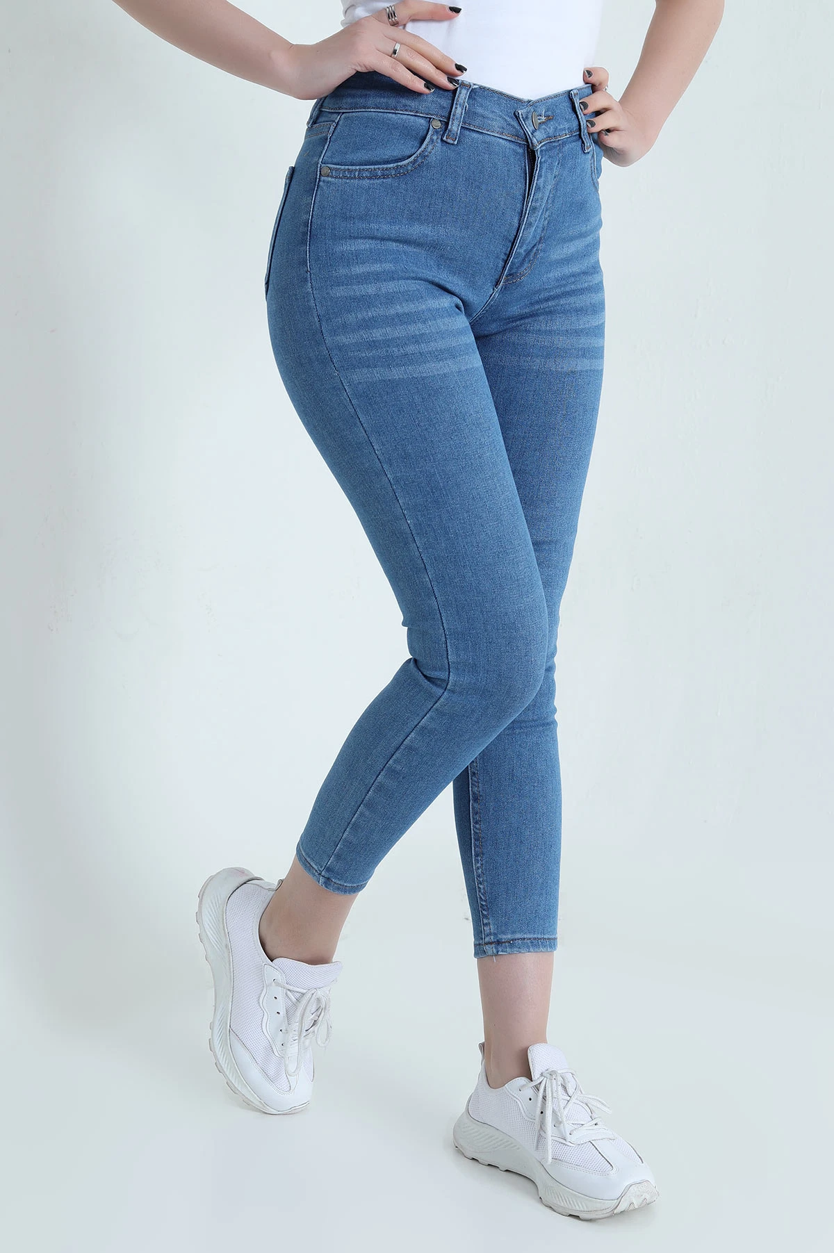 Mavi Likralı Slim Fit Kadın Kot Pantolon 455470
